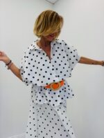 Chemise motif pois oversize – Image 6