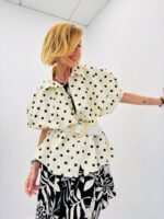 Chemise motif pois oversize