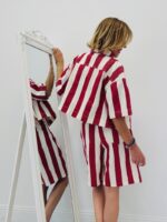 Veste Rayée Rouge & Écru Esprit Riviera – Image 4