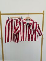 Veste Rayée Rouge & Écru Esprit Riviera – Image 2