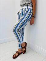 Pantalon rayé taille élastique – Image 5