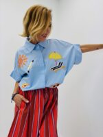 Chemise brodée oversize - Marque LIPANOI