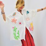 Chemise gaze de coton brodée - Marque LIPANOI