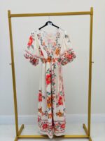 Robe porte-feuille imprimée fleurs – Image 2