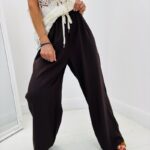 Pantalon large taille élastique
