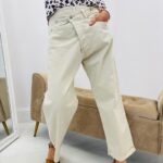 Jeans Bottes Boutonnée Décalée