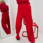 Pantalon ample rouge