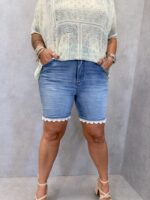 Short en Jean à Dentelle