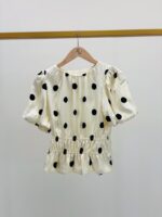 Top satiné motif pois – Image 2
