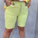 Short coloré en coton