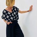 Chemise col V fleurie - Marque RUEDESABBESSES