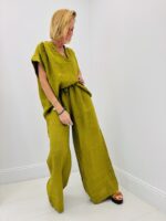 Pantalon en Lin Taille Élastique – Image 3