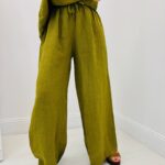 Pantalon en Lin Taille Élastique