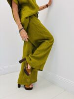 Pantalon en Lin Taille Élastique – Image 4