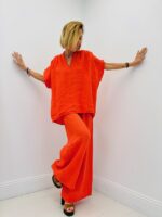Pantalon en Lin Taille Élastique – Image 9