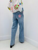 Jean Wide Leg avec Étoiles