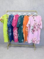 Robe fleurie en lin – Image 2