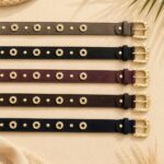 Ceinture à œillets dorés