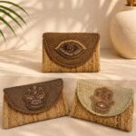 Pochette Sac Paille Tressée Œil