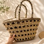 Panier tressé élégant