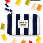 Pochette rayée marine