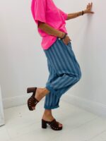 Pantalon rayé toile de Jean – Image 3