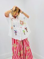 Chemise brodée en gaze de coton - Marque CORNER