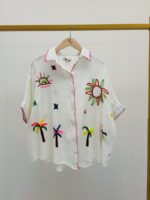 Chemise brodée en gaze de coton - Marque CORNER – Image 2