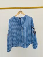 Chemise Rayée Broderie Détail Sequins – Image 2