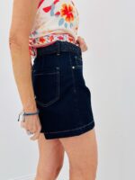 Short en jean brut ceinture tressée – Image 3