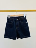 Short en jean brut ceinture tressée – Image 2
