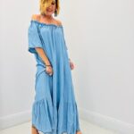 Robe col bardot