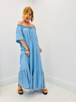 Robe col bardot