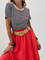 T-shirt rayé col lurex – Image 9