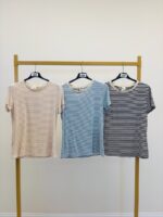 T-shirt rayé col lurex – Image 2