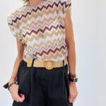 Top asymétrique à épaulettes