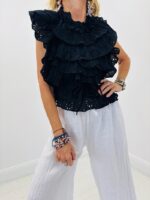 Top volanté broderie anglaise dos nu – Image 8