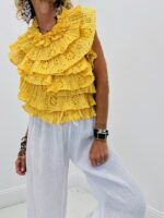 Top volanté broderie anglaise dos nu – Image 4