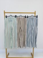Pantalon Rayé Taille Élastique – Image 3