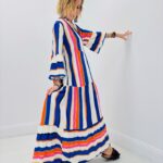 Robe grosses rayures