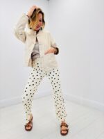 Jean Coupe Flared Motif Pois – Image 4