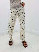 Jean Coupe Flared Motif Pois