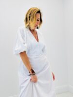 Robe longue manches boules – Image 3