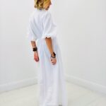 Robe longue manches boules
