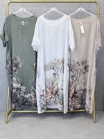 Robe imprimée en lin – Image 2