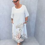 Robe imprimée en lin