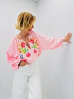 Tunique Brodée Florale En Coton