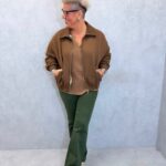 Veste zippée bimatière décontractée