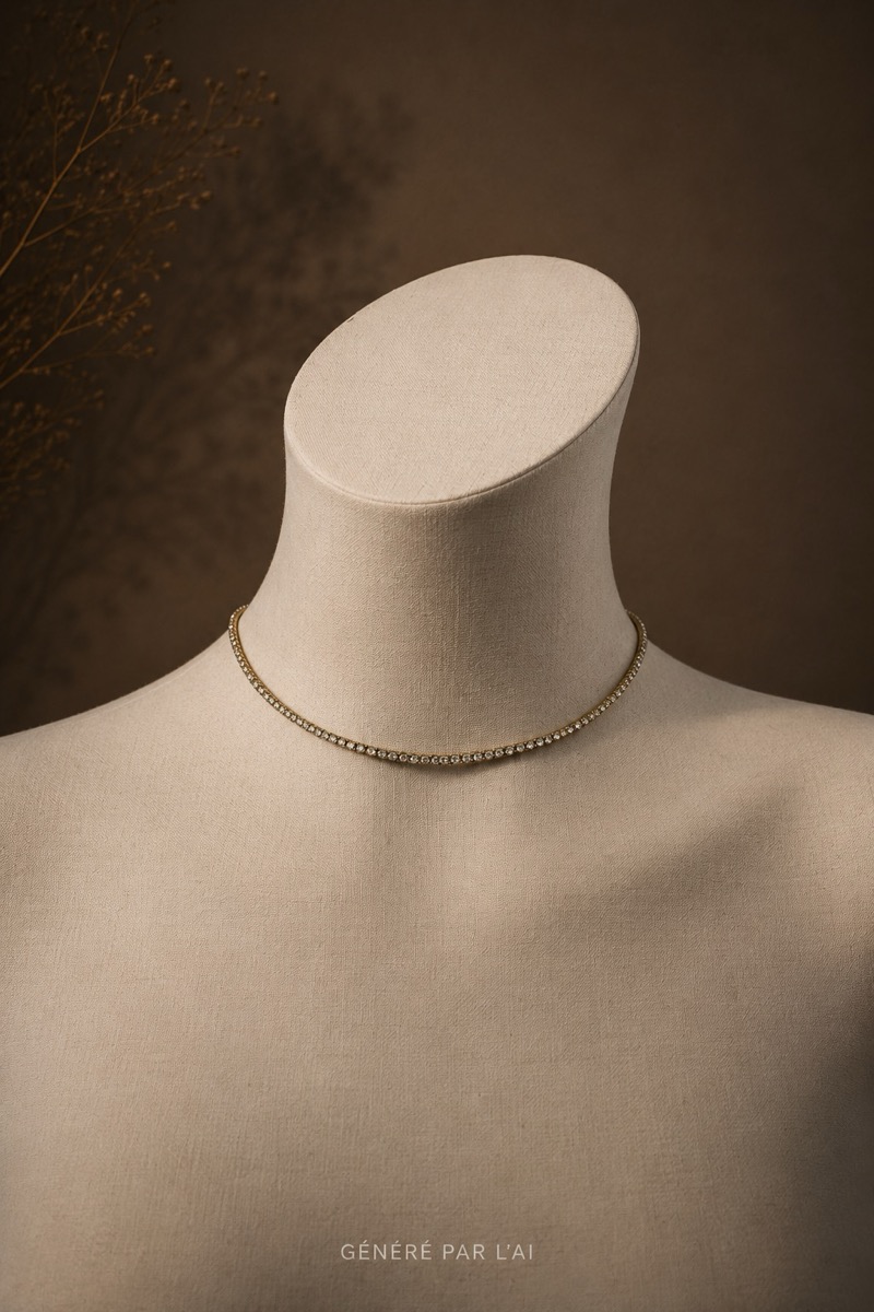 DA9E7511-752D-4D96-BA03-FAB54919F94D Collier strass – Image 1