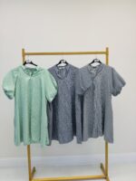 Robe manches boules vichy – Image 2
